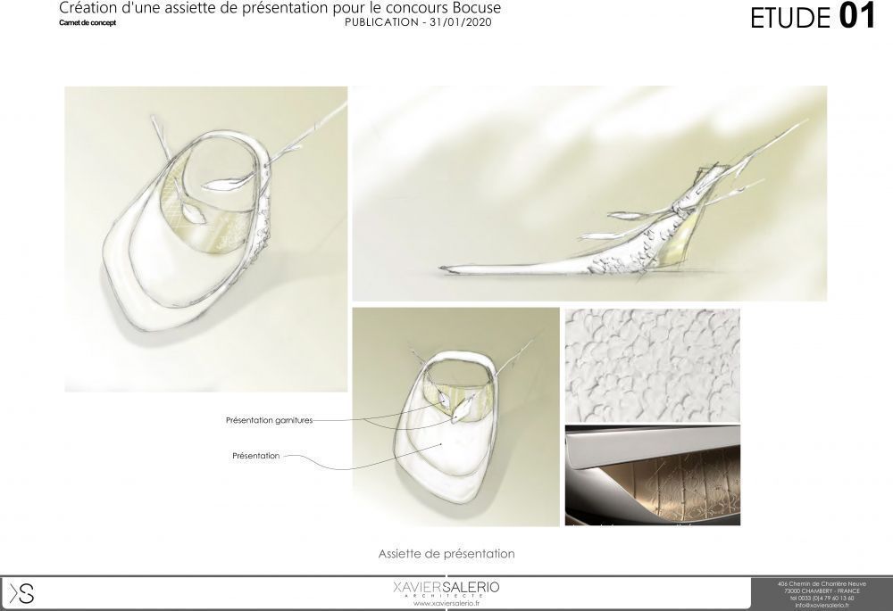 Xavier Salerio : Essai : assiette de présentation pour le concours Bocuse