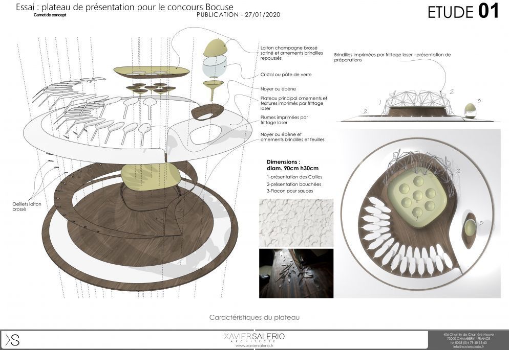 Xavier Salerio : Essai : plateau de présentation pour le concours Bocuse